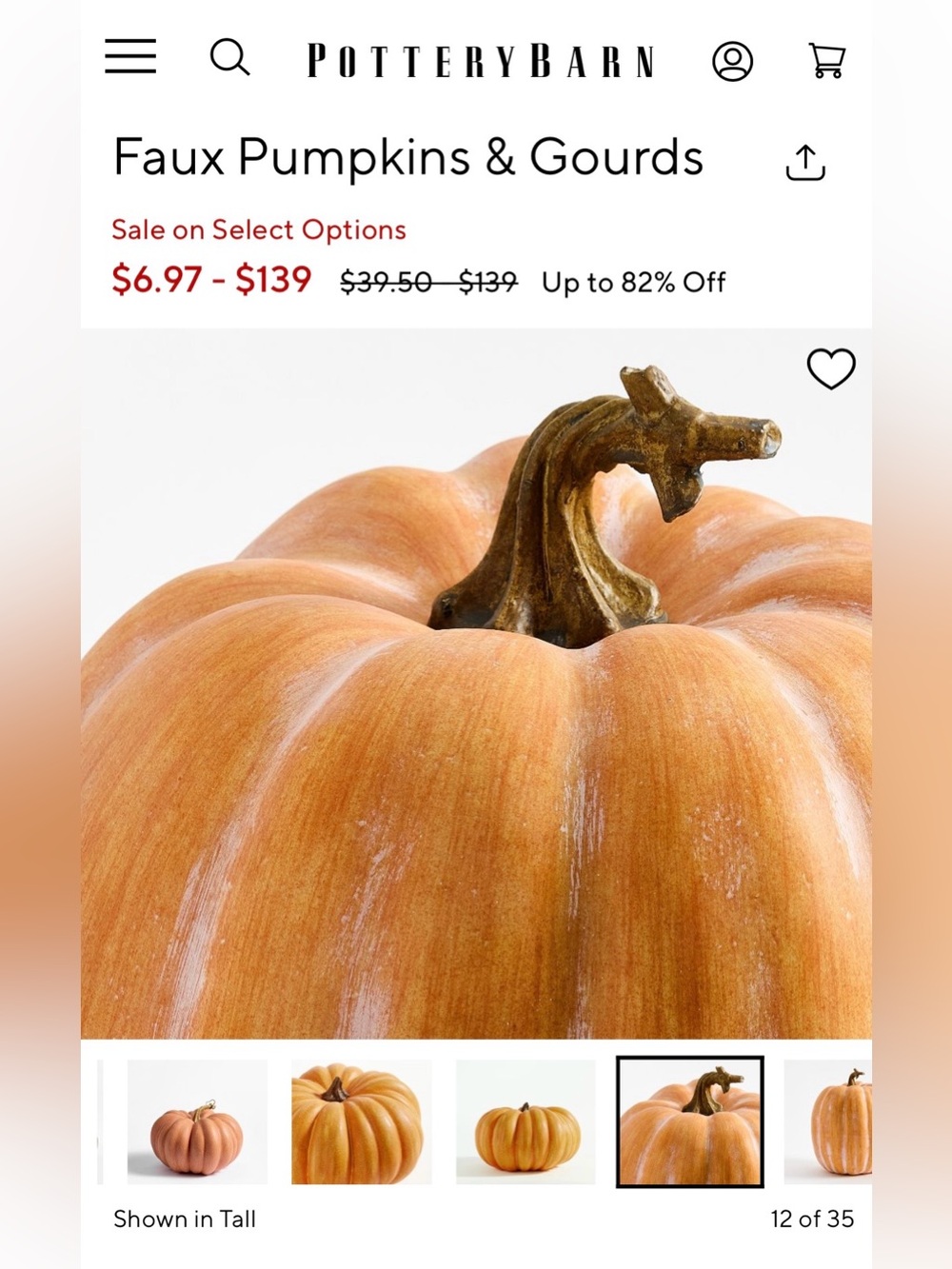 Fall Faux ORANGE Pumpkin - Picture 15 of 15